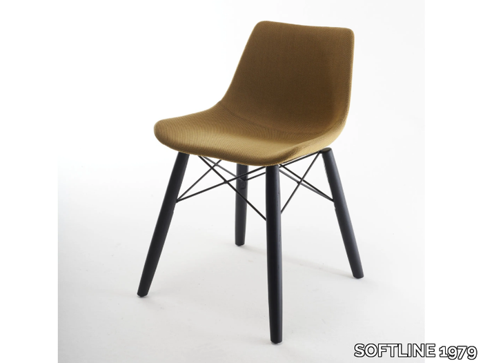 NITA C OMC IRON - Fabric chair with multi-layer wood and metal legs _ SOFTLINE 1979