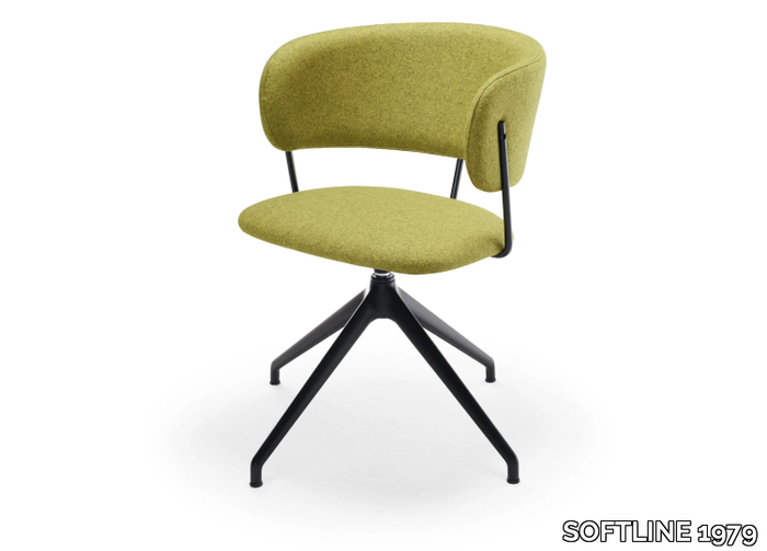 NIKITA A 4G - Trestle-based fabric chair with armrests _ SOFTLINE 1979