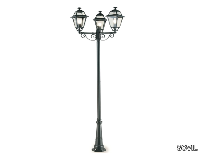 ELEGANCE 862 - Lantern die cast aluminium garden lamp post _ SOVIL