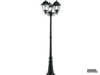 QUADRATA 342 - Lantern die cast aluminium garden lamp post _ SOVIL