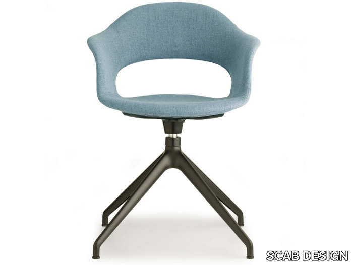 LADY B POP - Trestle-based fabric chair with armrests _ SCAB DESIGN