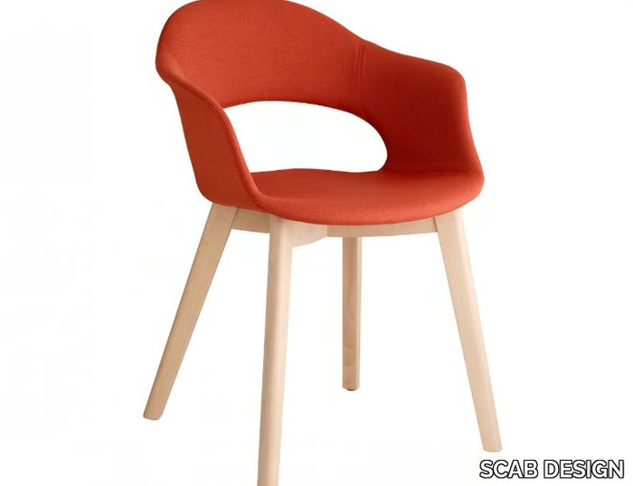 NATURAL LADY B POP - Fabric chair with armrests _ SCAB DESIGN