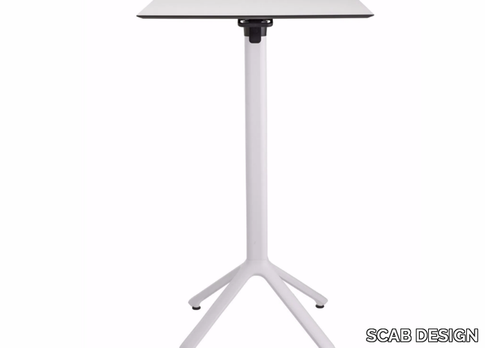 NEMO - Square drop-leaf aluminium high table _ SCAB DESIGN