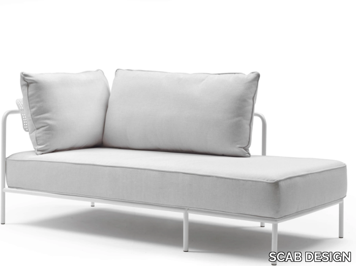 FLAP - Garden steel and fabric chaise longu _ SCAB DESIGN