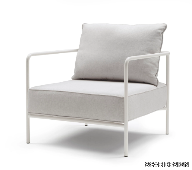 FLAP - Upholstered sofaSteel and fabric garden armchair _ SCAB DESIGN