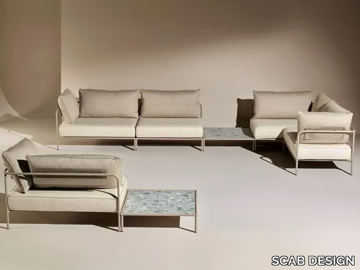 FLAP - Corner modular acrylic garden sofa _ SCAB DESIGN