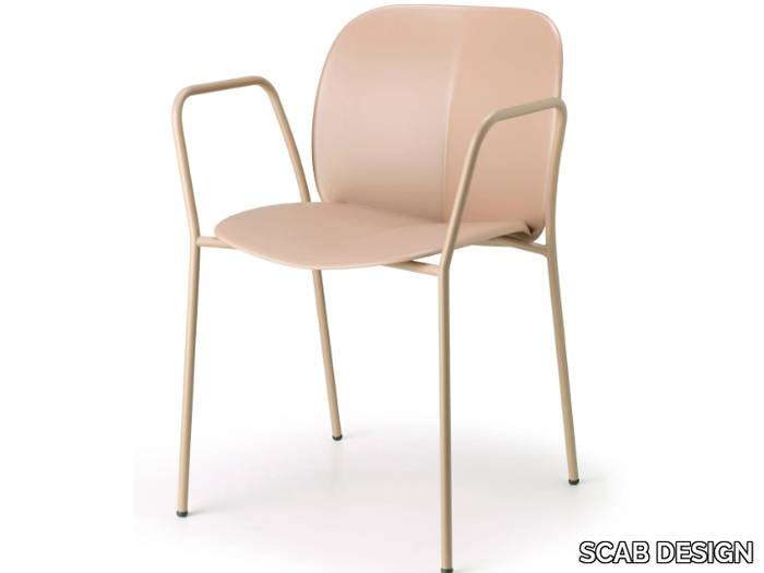 MENTHA - Recycled plastic chair with armrests _ SCAB DESIGN