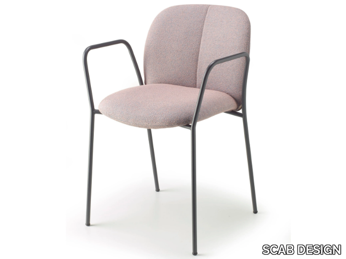 MENTHA POP - Upholstered fabric chair with armrests _ SCAB DESIGN