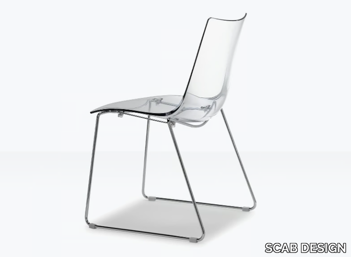 ZEBRA ANTISHOCK - Stackable sled base polycarbonate chair _ SCAB DESIGN