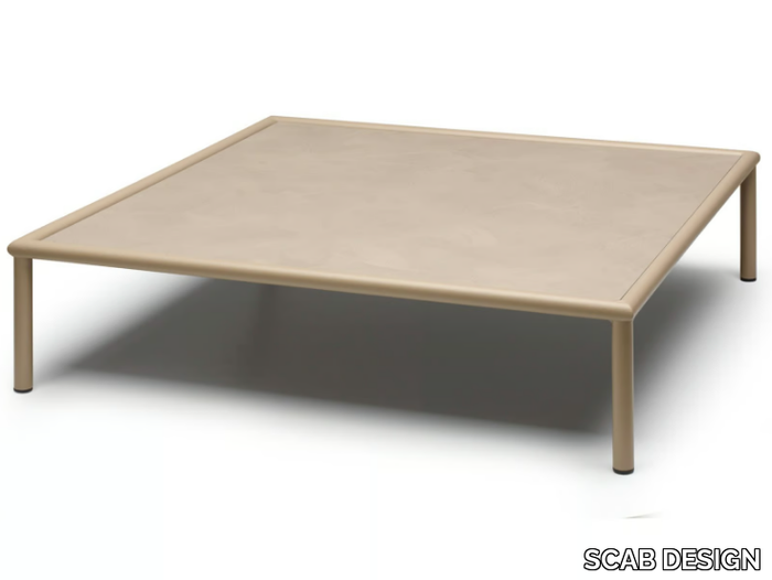 FLAP - Low square Side table with coated steel frame and HPL top _ SCAB DESIGN