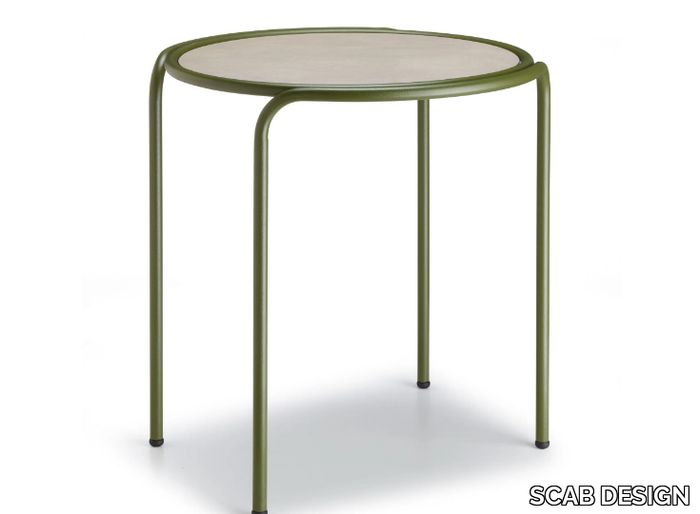 DRESS_CODE - Round painted metal and HPL coffee table _ SCAB DESIGN