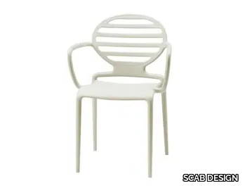 COKKA - Stackable medallion chair with armrests _ SCAB DESIGN