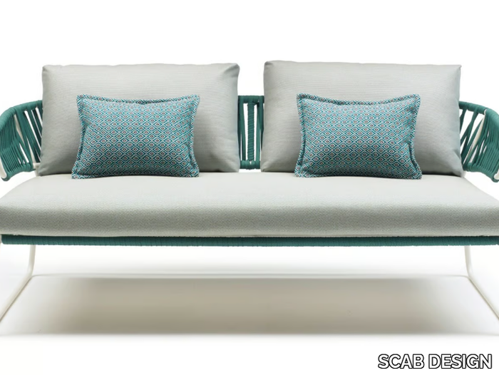 LISA SOFA FILÒ - 2 seater Sunbrella® and nautical rope garden sofa _ SCAB DESIGN