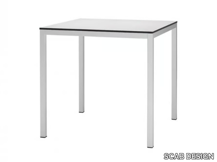 MIRTO - Stackable square powder coated steel table _ SCAB DESIGN