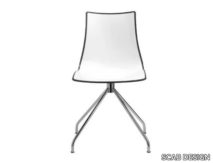 ZEBRA BICOLORE - Swivel trestle-based chair _ SCAB DESIGN