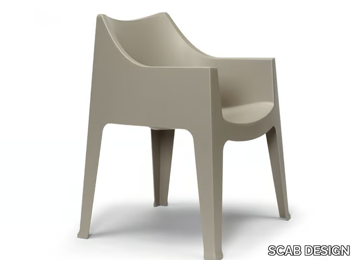 COCCOLONA - Stackable polypropylene chair with armrests _ SCAB DESIGN