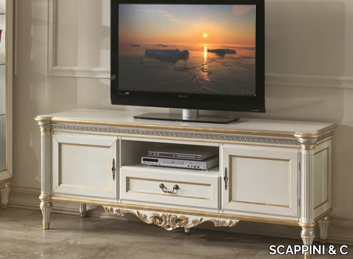 35TH ANNIVERSARY 2707 - Low TV cabinet with doors _ SCAPPINI & C