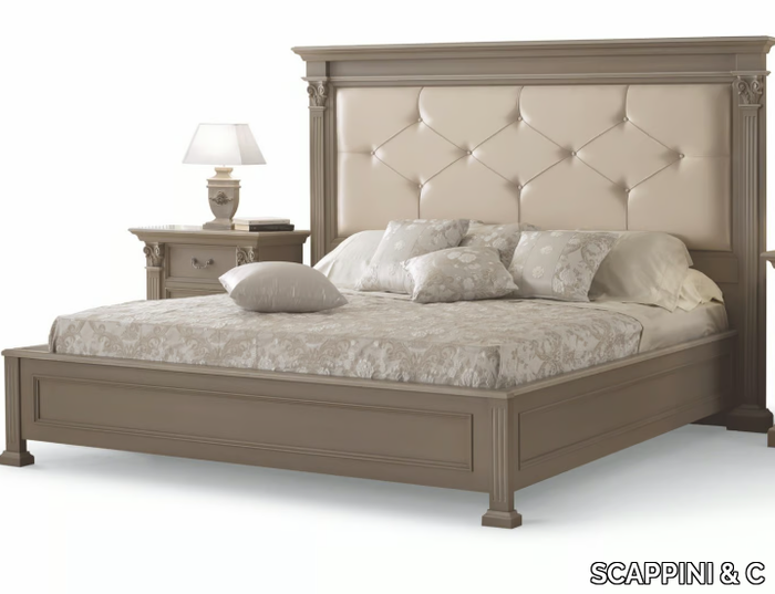 TIMELESS 2670-GL/GLS - Wooden double bed with tufted headboard _ SCAPPINI & C