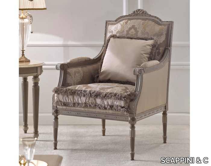 TIMELESS SE 2721 - Fabric armchair with armrests _ SCAPPINI & C