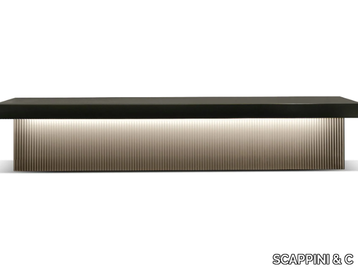 FLAT N37 - Wall shelf with integrated lighting _ SCAPPINI & C