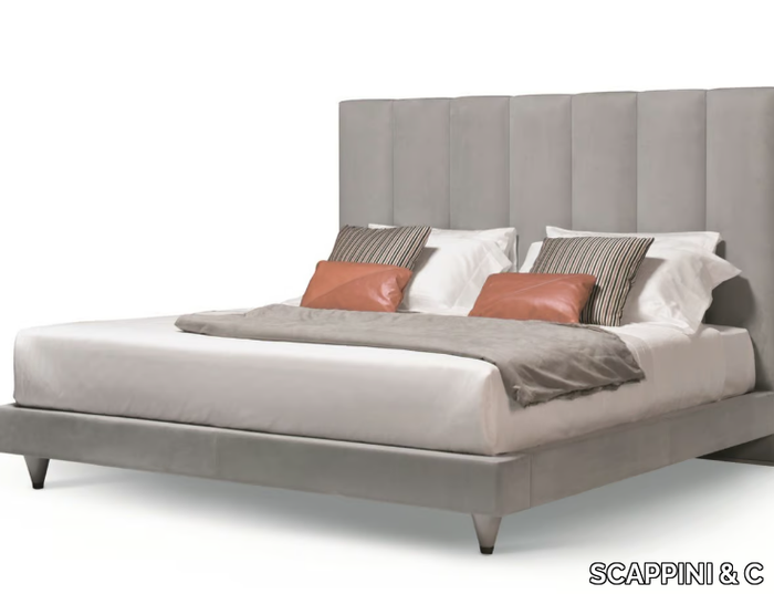 BOND N17 - Nabuk bed with upholstered headboard _ SCAPPINI & C