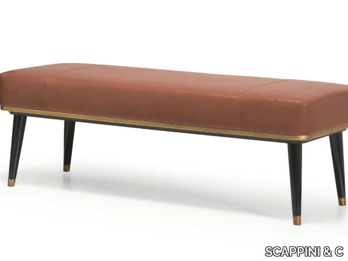 BOUNCE N22 - Upholstered leather bench _ SCAPPINI & C