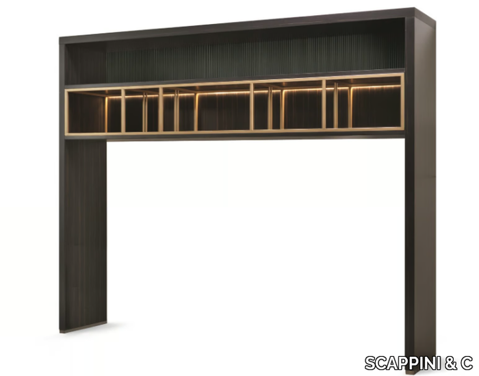 CLEVER N08 - Open freestanding wood veneer bookcase _ SCAPPINI & C