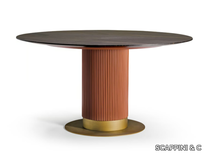 DARK N35 - Round wooden table _ SCAPPINI & C