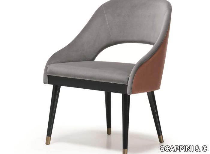 EMBRACE N05 - Leather chair with armrests _ SCAPPINI & C