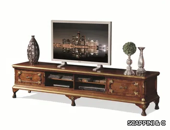 35TH ANNIVERSARY 676 - Low wooden TV cabinet with drawers _ SCAPPINI & C