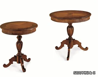 35TH ANNIVERSARY 963/960 - Round wooden living room table with 3-star base _ SCAPPINI & C