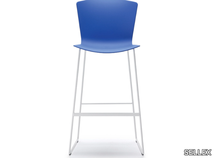 SLAM - Sled base high polypropylene stool with footrest _ SELLEX