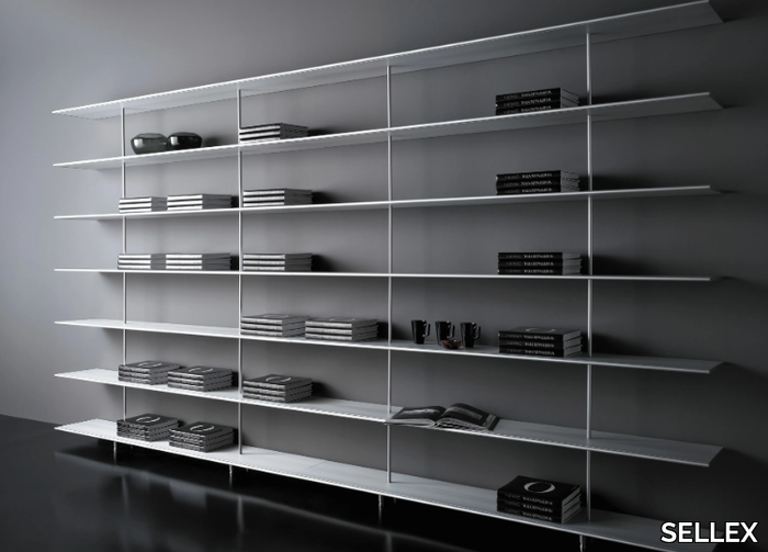 ZUMM - Open extruded aluminium bookcase _ SELLEX