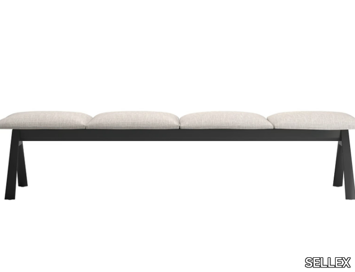 SLAM SOFT - Freestanding backless fabric beam seating _ SELLEX