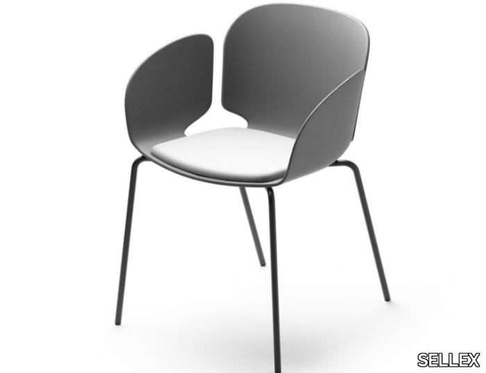 NEST - Polypropylene chair with armrests with integrated cushion _ SELLEX