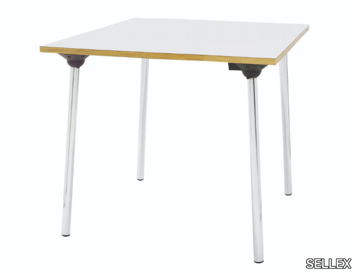 FOLD - Folding square beech office desk _ SELLEX