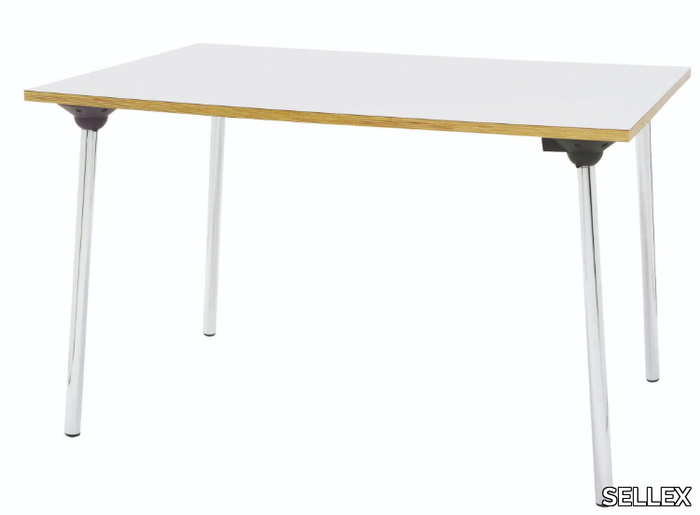 FOLD - Folding rectangular beech office desk _ SELLEX