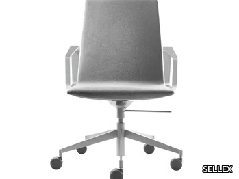 SWING - Height-adjustable fabric office chair with armrests _ SELLEX