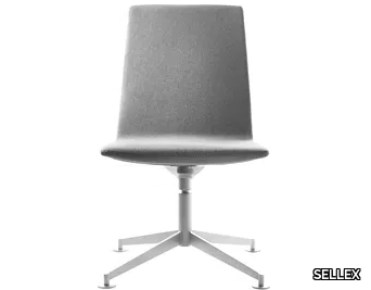 SWING - Upholstered with 4-spoke base fabric reception chair _ SELLEX