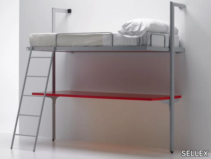 LA LITERAL - Pull-down loft metal bed _ SELLEX