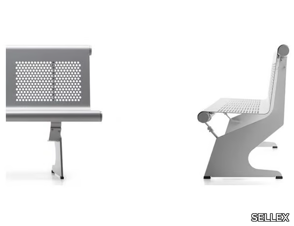 VACANTE - Freestanding stainless steel beam seating _ SELLEX