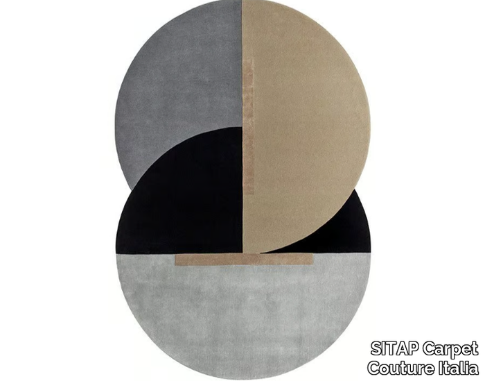 ECLYPSE - Round fabric rug with geometric shapes _ SITAP Carpet Couture Italia