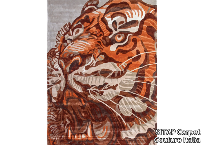 TIGER KHAN - Rectangular custom handmade viscose rug _ SITAP Carpet Couture Italia