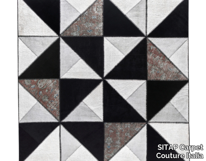 BELEN - Square wool Kilim with geometric shapes _ SITAP Carpet Couture Italia