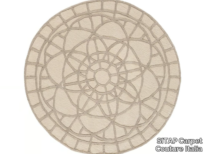 PORTOFINO 12 - Round wool rug with geometric shapes _ SITAP Carpet Couture Italia