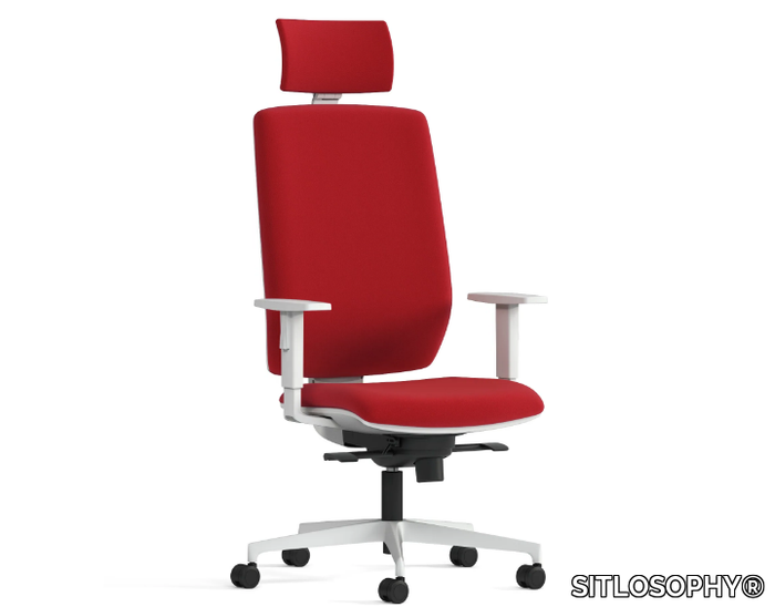 MIRAI WHITE - Swivel office chair with 5-Spoke base _ SITLOSOPHY®