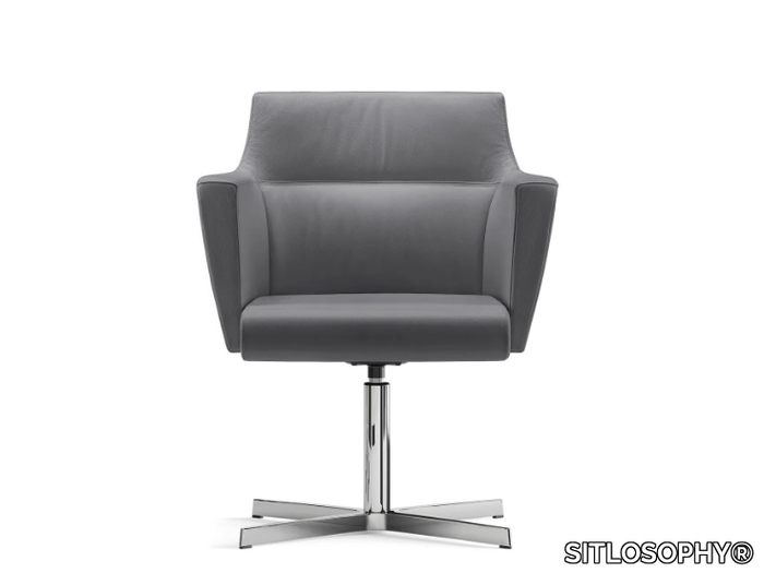 ADMIRAL - Swivel with 4-spoke base chair with armrests _ SITLOSOPHY®