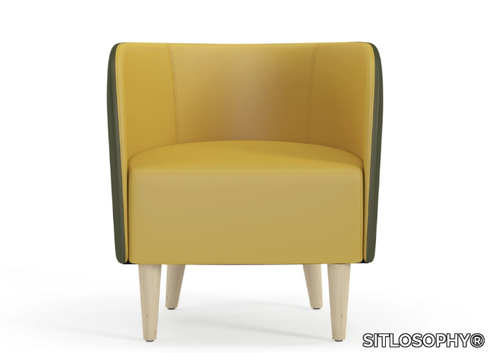 ROUND - Fabric easy chair with armrests _ SITLOSOPHY®