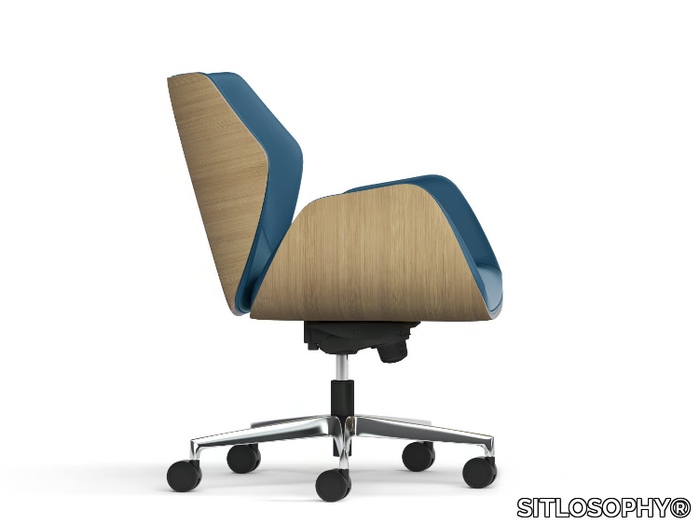 HAIKU WOOD - Executive chair with 5-spoke base with castors _ SITLOSOPHY®