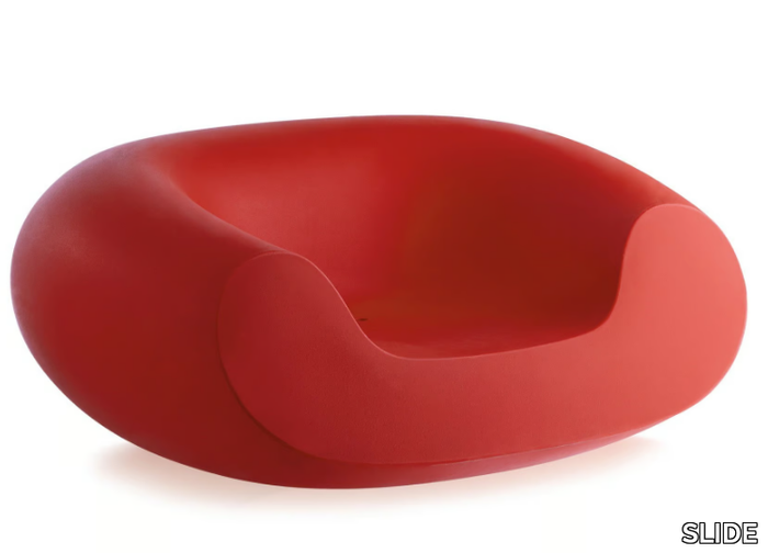 CHUBBY - Polyethylene armchair with armrests _ SLIDE